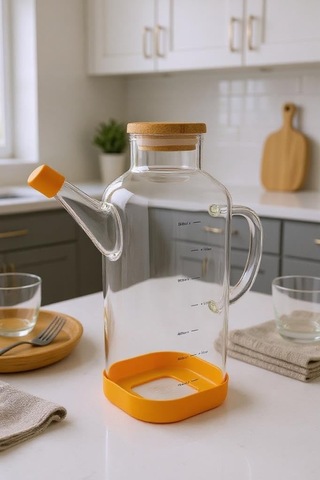 Bambum Petto - Bambu Kapaklı Yağdanlık 800ml Çok Renkli