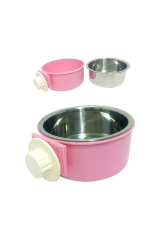 Maxi Life Melamin Gövdeli Vidalı Çelik Kedi Mama Kabı Çok Renkli