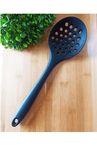 3b Trend Isıya Dayanıklı Silikon Kevgir 28 Cm Siyah