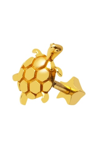 14 Ayar Altın Kaplumbağa Tragus Küpe Kphsy14k22502 Sarı