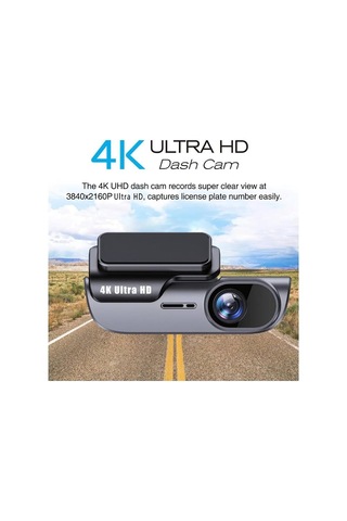 4k Ultra Hd Akıllı Araç İçi Kamera - Wi-fi Bağlantılı, 24 Saat Park Monitörlü, Gece Görüşlü Ve Döngüsel Kayıt Özellikli Sürüş Kayıt Cihazı Dash Cam