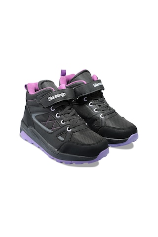 Slazenger KESHA Çocuk Cırt Cırtlı Siyah - Mor Bot