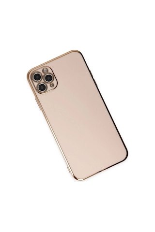 Gld-spt- Newface Apple Uyumlu iPhone 11 Pro Max Kılıf Volet Silikon - Pembe