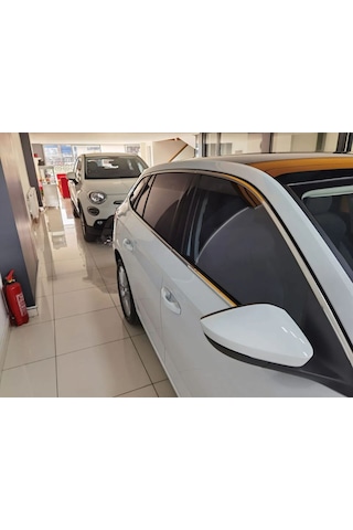 Skoda Scala Uyumlu Krom Cam Çıtası Krom Cam Çerçevesi 2019-2025 Paslanmaz Çelik 10 Parça
