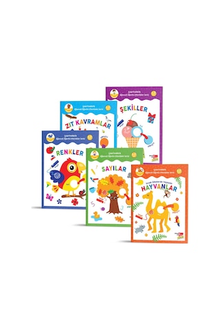 Çıkartmalarla Eğlenceli Öğretici Etkinlikler Serisi - 5 Kitap