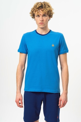 Benetton Bnt-m20461-23y Erkek T-shirt BNT-M20461-R1161 Mavi