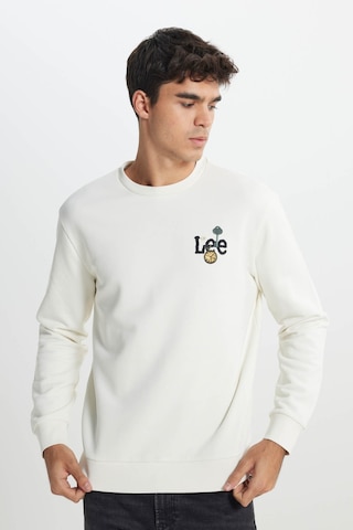 Lee Regular Fit Normal Kesim Bisiklet Yaka Ekru Sweatshirt L242503104 Ekru