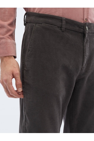 Gri Dokuma Regular Fit Kadife Casual Pamuk Karışımlı Pantolon 659489 Gri