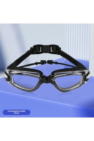 Yetişkin Yüzme Gözlüğü Su Boyutu Buğu Önleyici Yüzme Dalış Gözlüğü Hd Şeffaf Yüzme Gözlüğü Kutulu Düz-siyah Çok Renkli