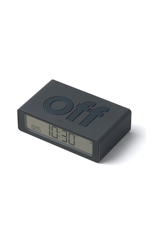 Lexon Flip Mini Şarj Edilebilir Alarm Saat Koyu Gri