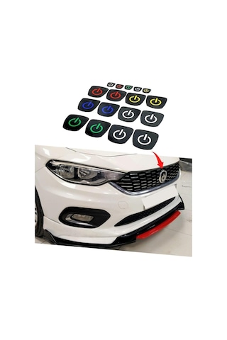 Fiat Egea Sedan Logo Içi Power Buton Sticker 3 Lü Set