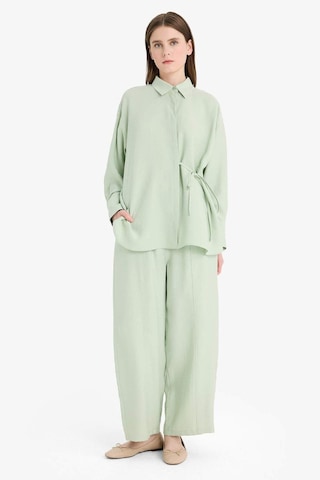 Defacto Relax Fit Bağlamalı Modal Uzun Kollu Gömlek Tesettür Tunik F1358ax25smgn1181 Yeşil