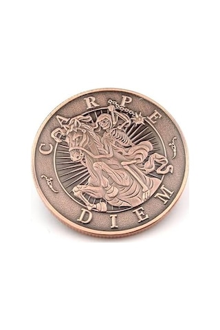 Memento Mori Carpediem Felsefe Ölümü Hatırla Stoa Şans Coin Metal Para Cp091