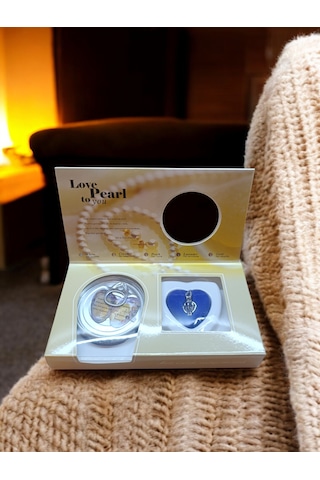 Love Pearl İstiridye İçinde Kutu Açılımı İnci Kolye Altın - Koyu Füme