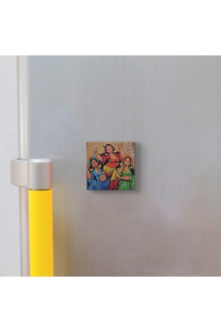 Dans Eden Oryantal Kadınlar Baskılı Taş Magnet 5x5