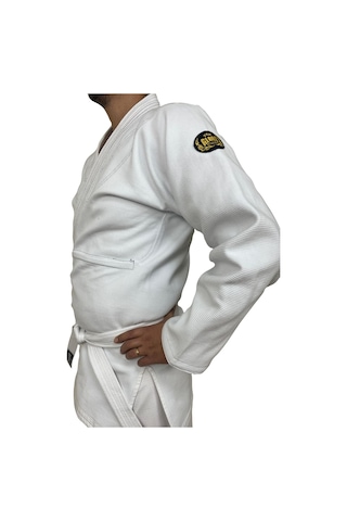 Jiu Jitsu Elbisesi Jujitsu Gi Bjj Gi Ju Jitsu Kimono Beyaz Gri Dikişli Beyaz