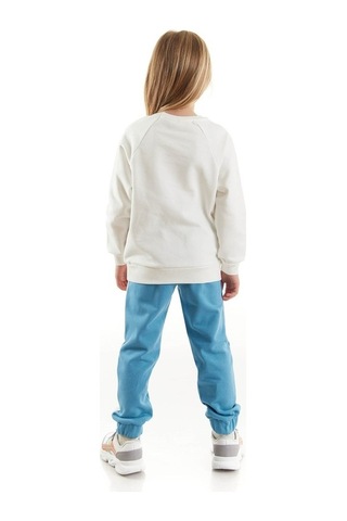 Minnie Mouse Lisanslı Kız Çocuk Eşofman & Sweatshirt Ekru