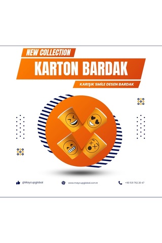Maycup 7 Oz Karton Bardak 300 Adet Karışık Desen Sku: Smg8690010525703 Diğer