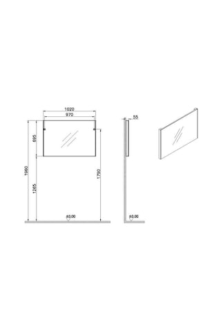 VitrA Basis 100 Cm Düz Ayna 66907 Krom