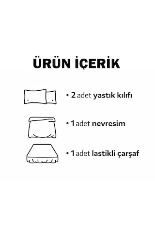 Tek Kişilik Nevresim Takımı 160x220cm 2 Yastık Kılıfı Lastikli Çarşaflı 120x200+30 Bej