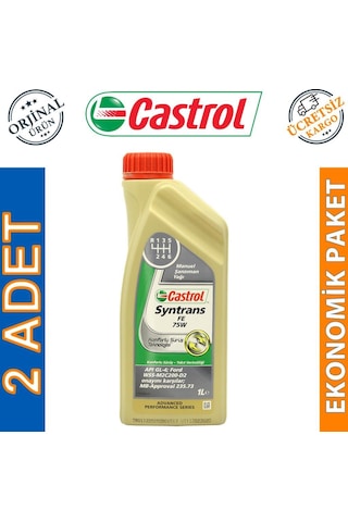 Castrol Syntrans Fe 75W 1 L Manuel Gl-4 Şanzıman Yağı (2 Adet)