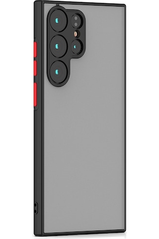 Samsung Galaxy Uyumlu S23 Ultra Kılıf Zore Arkası Mat Sert Silikon Hux Kapak
