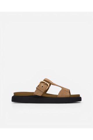 Clarks Aristella West Warm Sand Suede Kadın Bej Terlik 26185811 Bej