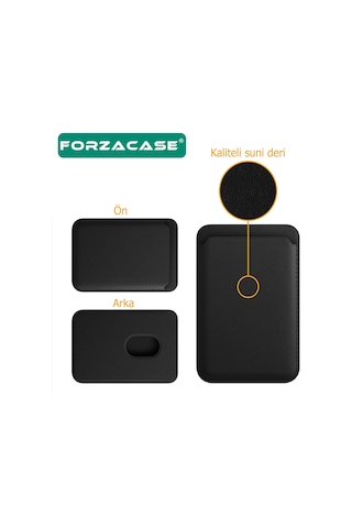 Forzacase İphonelar İle Uyumlu Magsafe Deri Cüzdan Kartlık Fc098