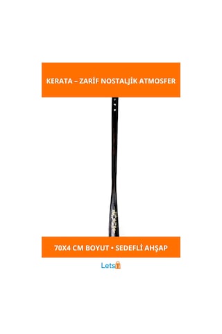Letsii Ahşap Sedefli Kerata 70x4 Cm Dekoratif Aksesuar