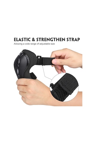 Md-611 6 Adet Çocuk Bisiklet Paten Diz Dirsek Bilek Ped M 001