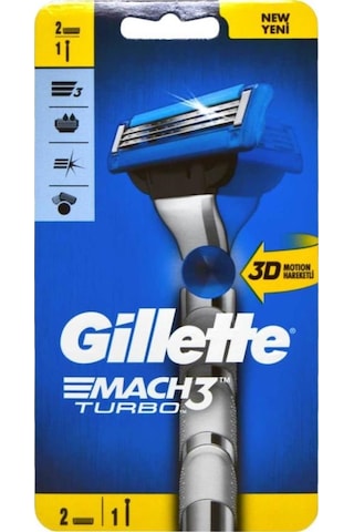 Gillette Mach3 Turbo 3D 2 Yedekli Tıraş Bıçağı