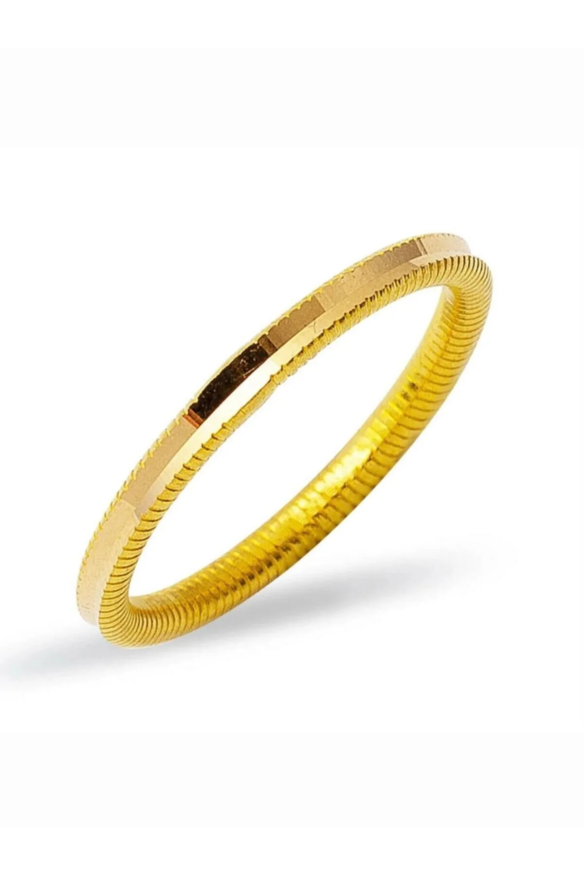 22 Ayar Altın Kaplama Ajda Yüzük 0255 Altın