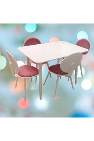 Masa Sandalye Retro Papel Takım Model Kayın Torna Kaplama Sandalye Açılır Parlak Beyaz El Yapım