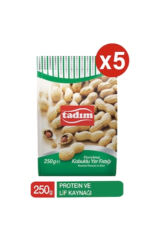 Tadım Kabuklu Yer Fıstığı 250 Gr X 5 Adet 250 G