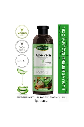Phytoflora Tuzsuz Aloe Vera ve Keratinli Şampuan 400 ML