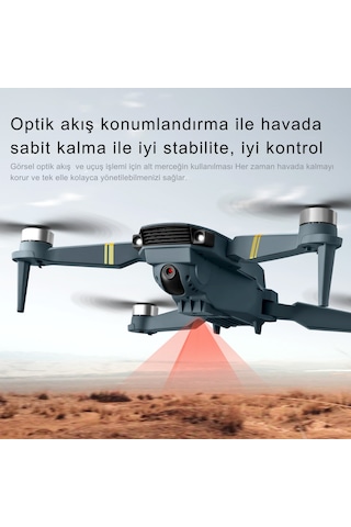 Piha E58 DRONE Yeni Fırçasız Motor 2 Batarya İle 30 DK Uçuş Süresi Hd 720p Çift Kameralı Taşıma Çantalı