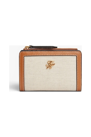 Tommy Hilfiger Th Scrıpt Bıfold Canvas Kadın Kahverengi Cüzdan - Aw0aw18706