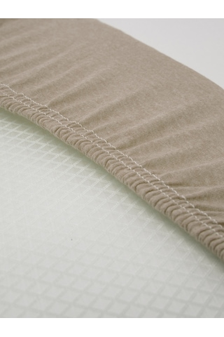 Favora Battal Boy Lastikli Penye Çarşaf - Kahverengi