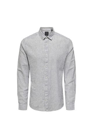 Only & Sons Onscaıden Ls Strıpe Lınen Shırt Lacivert 001