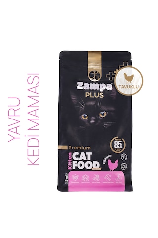 Zampa Plus Premium Tavuk Etli Yavru Kediler İçin Kuru Mama 1500 G