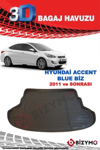 Hyundai Accent Blue Biz 2011 ve Sonrası 3D Bagaj Havuzu Bizymo