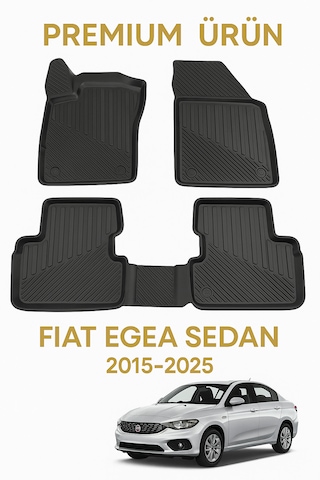 Fiat Egea Sedan 2015-2025 Uyumlu 3d Oto Paspas Premium