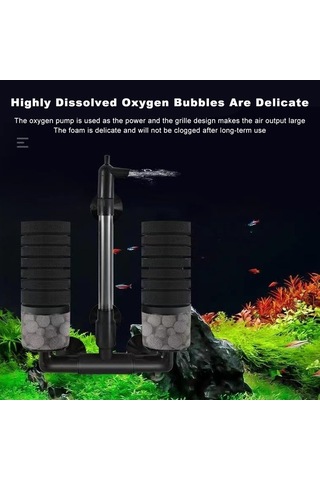 Ebitda Minimal Akvaryum Biyolojik Hava Pompalı Filtre - Ayarlanabilir Yükseklik
