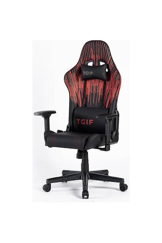 Adore Gaming Apollo Profesyonel Oyuncu Ve Yönetici Koltuğu-siyah-çizgi Kırmızı 42x124-131,5x64 Cm