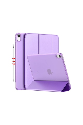 Ipad Air 11 M3 2025 / M2 2024 / Air 10.9 2022/2020 Ile Uyumlu Kapaklı Standlı Uyku Modlu Smart Kılıf, Clove Purple