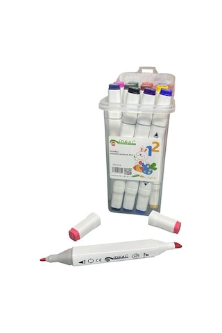 12 Li Kutulu Marker Profosyonel Boya Kalemi 2552