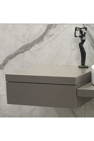 Kale Eternal 50Cm Banyo Dolabı (Bas-Aç Çekmece) (Kompakt Laminat) Çok Renkli