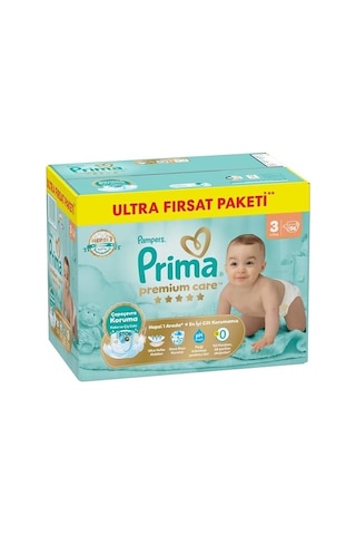 Bebek Bezi Premium Care 3 Numara 96 Adet Ultra Fırsat Paketi