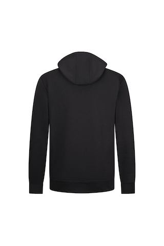 Hatemoğlu Siyah Regular Fit Fermuarlı Kapüşonlu Sweatshirt Siyah