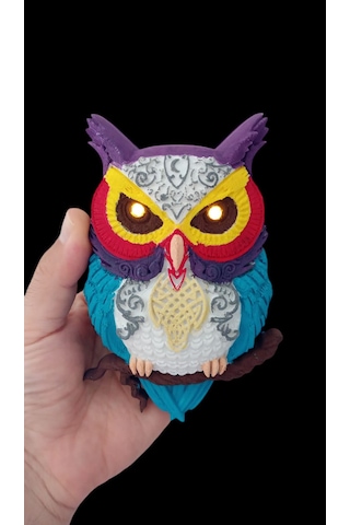 Hediyelik Işıklı Baykuş Boyama